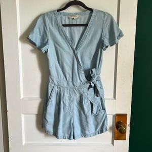 Loft Denim wrap romper Size 00
